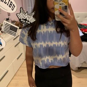 tie dye cropped shirt